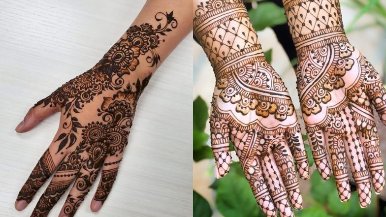 Karwa Chauth 2020 Mehndi Design: करवा चौथ के शुभ अवसर पर अपने हाथों की पर रचाएं सुंदर और आकर्षक मेहंदी, देखें लेटेस्ट डिजाइन्स (Watch Pics & Videos)