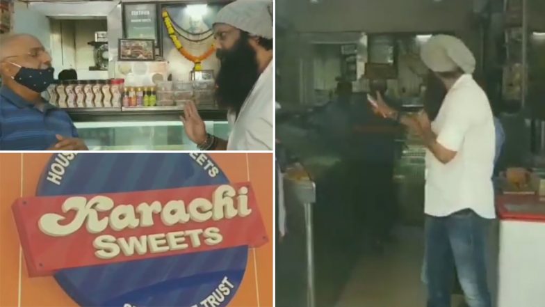 Mumbai: शिवसेना नेता नितिन नंदगांवकर ने 'कराची स्वीट्स' मालिक को दुकान का नाम बदलने को कहा- Video