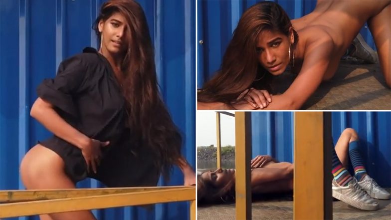 Poonam Pandey Hot Photo: पूनम पांडे ने टॉप का बटन खोलकर दिया बोल्ड पोज, हाथों के सहारे छिपाया Boobs