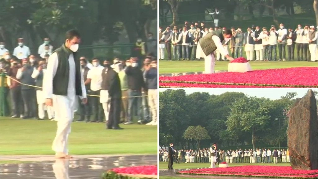 राहुल गांधी दिल्ली में शक्ति स्थल पहुंचे और पूर्व पीएम इंदिरा गांधी की जयंती पर उन्हें श्रद्धांजलि अर्पित की.