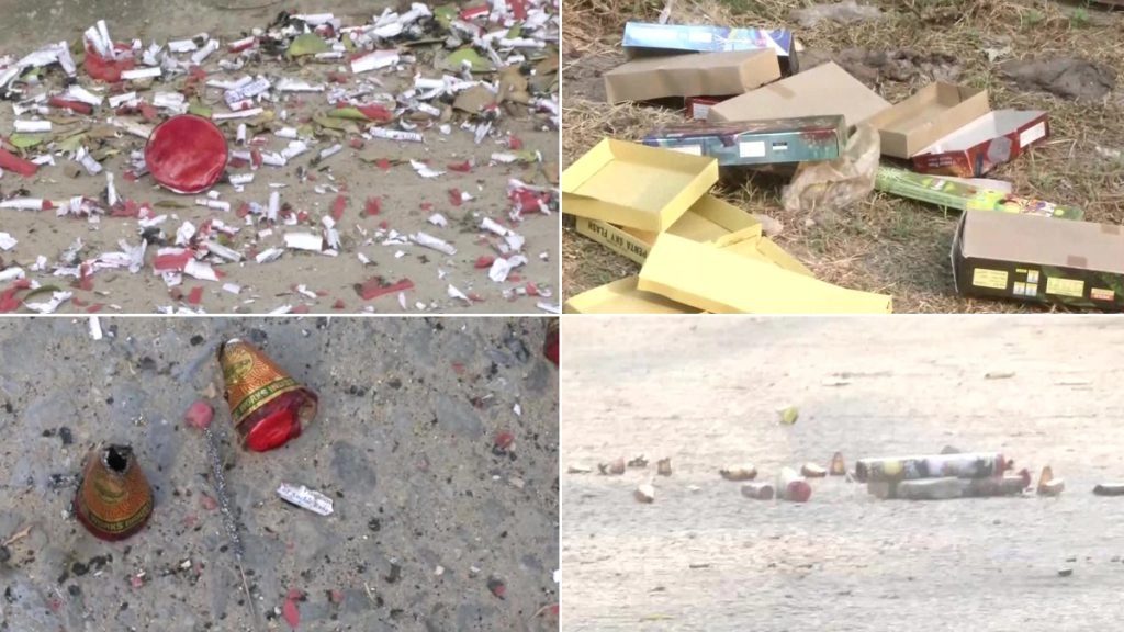 उत्तर प्रदेश के कई शहरों में बैन के बावजूद लोगों ने दिवाली पर जलाए पटाखें