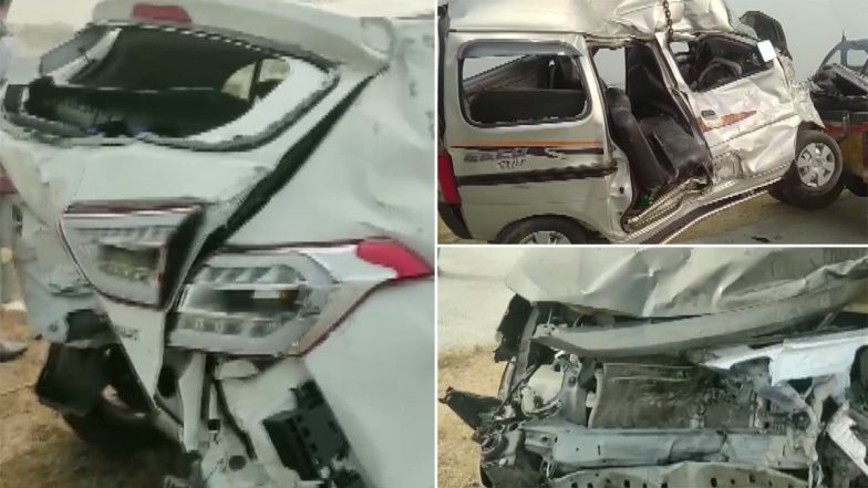 Accident at Yamuna Expressway: कोहरे और धुंध के कारण यमुना एक्सप्रेस-वे पर आपस में टकराए 8 वाहन, 2 की मौत, कई घायल