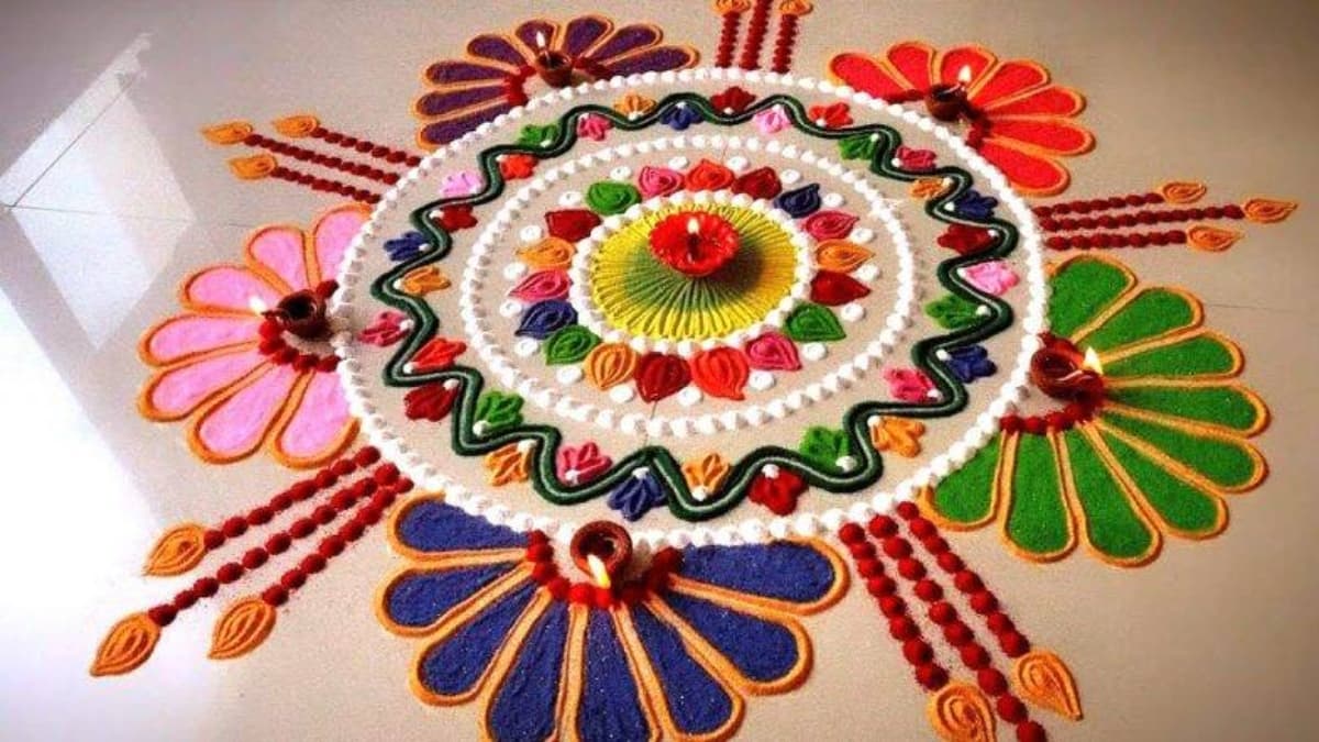 diwali rangoli design or design