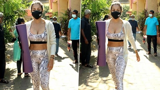 Malaika Arora Hot Photos: मलाइका अरोड़ा ने योगा क्लास के बाहर दिखाया ग्लैमरस अवतार