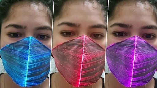 दीवाली पर बैटरी से चलने वाले एलईडी मास्क मार्केट में उपलब्ध, देखें वीडियो