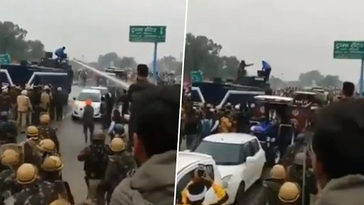 Farmers Protest: वाटर कैनन बंद करने वाले शख्स पर लगा अटेम्प्ट टू मर्डर का चार्ज, देखें वीडियो 