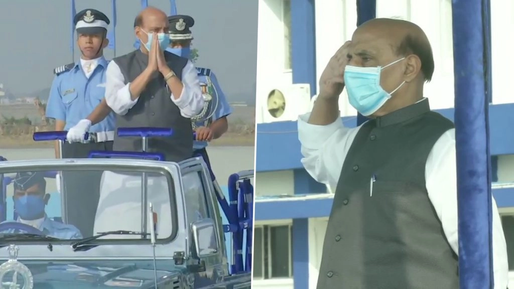 राजनाथ सिंह ने एयर फोर्स अकादमी में कंबाइंड ग्रेजुएशन परेड का लिया जायजा