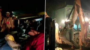 Road Accident In Kaushambi: यूपी के कौशांबी में भीषण सड़क हादसा, टायर फटने से बालू से लदा ट्रक स्कार्पियो पर पलटा, 8 लोगों की मौत