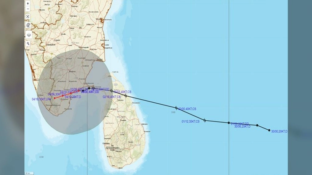तूफान बुरेवी: तमिलनाडु से महज 40 किमी दूर, आपातस्थिति के लिए सेना, वायु सेना और नौसेना तैयार