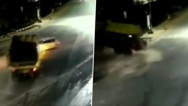 Road Accident in Hyderabad: हैदराबाद में भीषण सड़क हादसा, ट्रक-कार की टक्कर में 5 लोगों की मौत- देखें वीडियो