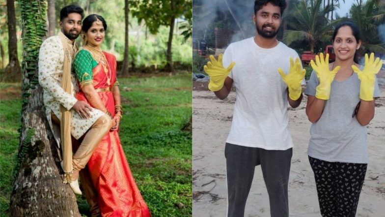 कर्नाटक: नव-विवाहित दंपत्ति ने बीच की सफाई करने के लिए अपने Honeymoon प्लान को किया कैंसिल, देखें Beach Clean Up की वायरल तस्वीरें