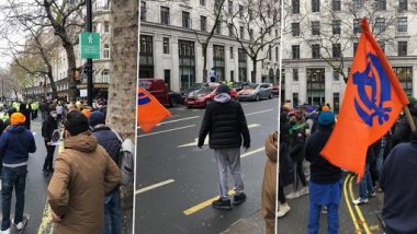 Farmers Protest: लंदन में  किसान आंदोलन के समर्थन में भारतीय दूतावास के बाहर प्रदर्शन, सुरक्षा व्यवस्था बढ़ाई गई, देखें वीडियो