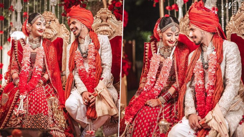 Yuzvendra Chahal ने मंगेतर Dhanashree संग रचाई शादी, सोशल मीडिया पर शेयर की तस्वीर
