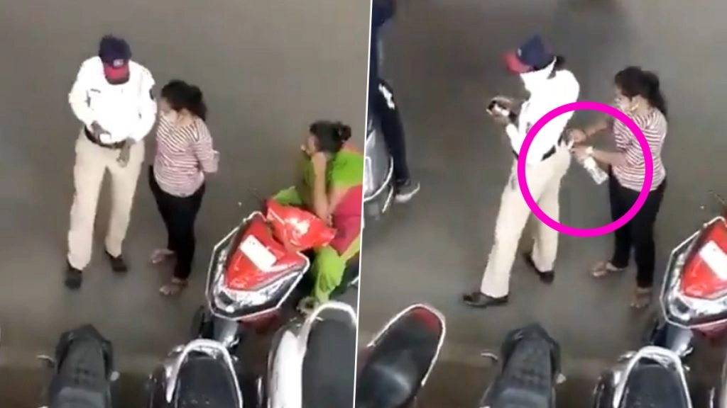 पुणे में रिश्वत लेते कैमरे में कैद हुई महिला पुलिसकर्मी