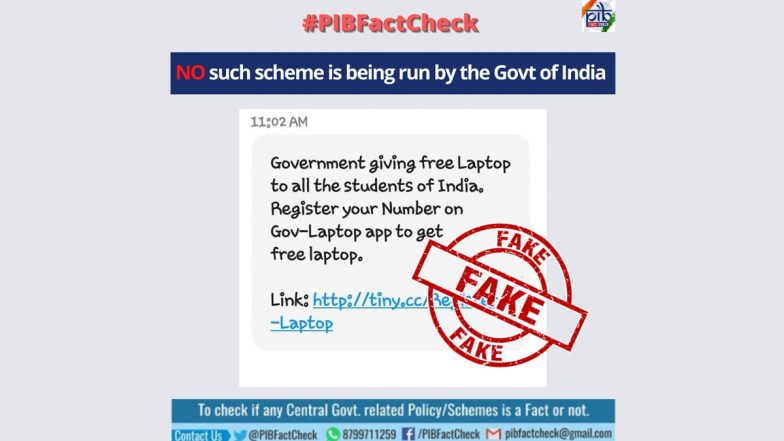 Fact Check: मोदी सरकार देश के सभी छात्रों को फ्री में दे रही लैपटॉप? PIB से जानें वायरल मैसेज की सच्चाई