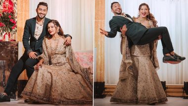 Gauahar Khan New Photos: शादी के बाद पति को गोद में उठाए दिखी गौहर खान, शेयर की वलीमा की तस्वीरें