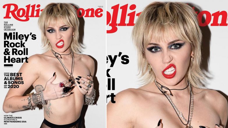 Miley Cyrus Goes Topless: अमेरिकी एक्ट्रेस माईली सायरस ने कराया टॉपलेस फोटोशूट, सुपर हॉट फोटो देखकर उड़ जाएंगे होश (See Hot Photo)