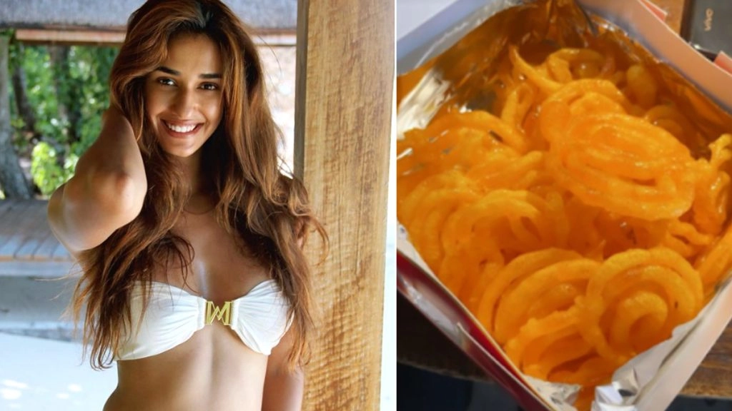 दिशा पटानी ने लिया जलेबी का लुफ्त
