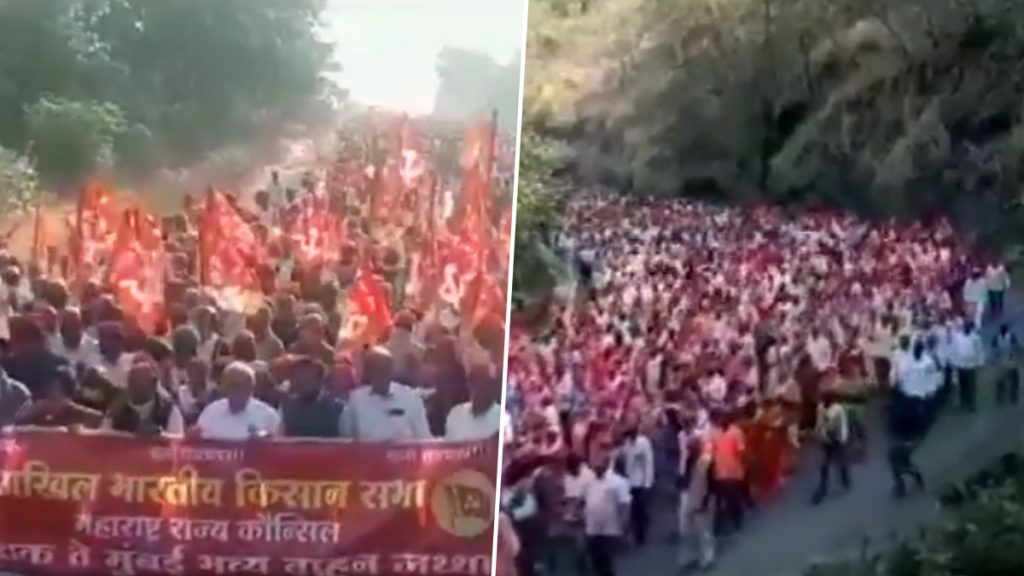 कृषि कानूनों के खिलाफ प्रदर्शन करने के लिए मुंबई आ रहा किसानों का जनसैलाब