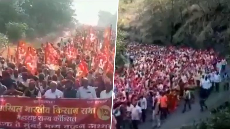 कृषि कानूनों के खिलाफ प्रदर्शन करने के लिए मुंबई आ रहा किसानों का जनसैलाब, देखें VIDEO