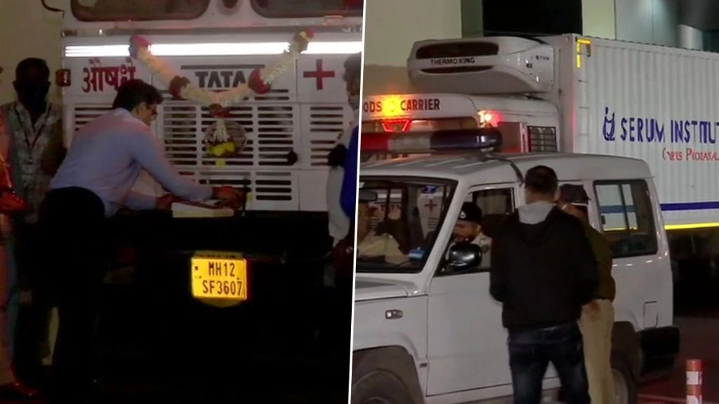 एयरपोर्ट से देश के विभिन्न हिस्सों में वैक्सीन भेजी जाएगी. 