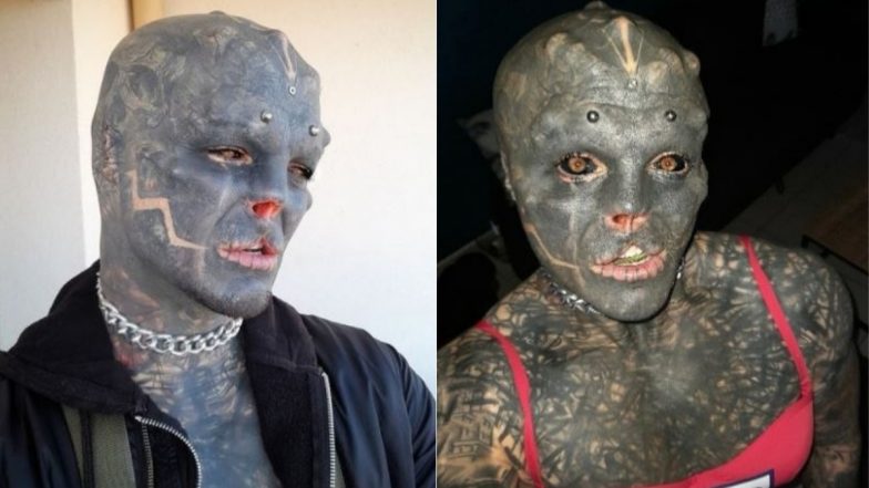 Black Alien की तरह दिखने के लिए शख्स ने अपने पूरे शरीर पर बनवाया टैटू, वायरल तस्वीरें देख उड़ जाएंगे आपके होश