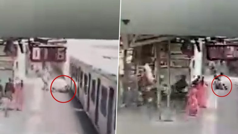 Viral Video: चलती लोकल ट्रेन में चढ़ते समय फिसला यात्रा, मुंबई RPF पुलिस ने ऐसे बचाई जान