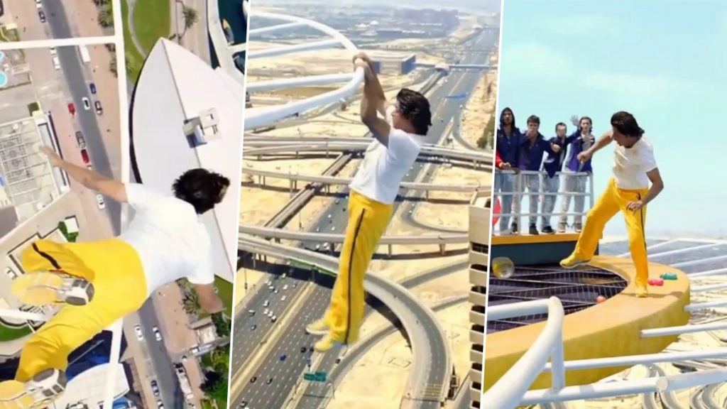 ऊंची ईमारत से कूदे शाहरुख खान ने किया हैरतंगेज स्टंट, वीडियो देखकर लोगों के भी छूटे पसीने