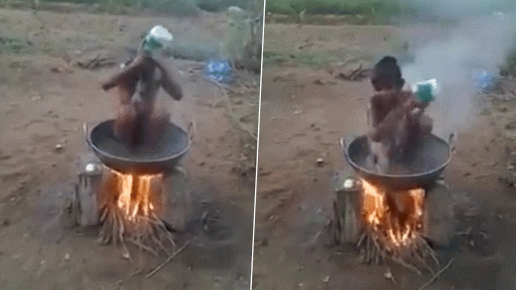 सर्दियों में नहाने के साथ-साथ पानी बचाने का लड़के ने निकाला गजब का जुगाड़, वीडियो देख नहीं रोक पाएंगे अपनी हंसी 