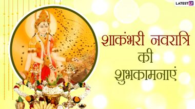 Shakambari Navratri Greetings 2021: शाकंभरी नवरात्रि पर ये WhatsApp Stickers, GIF Images, Photo SMS, Wallpapers भेजकर दें शुभकामनाएं!