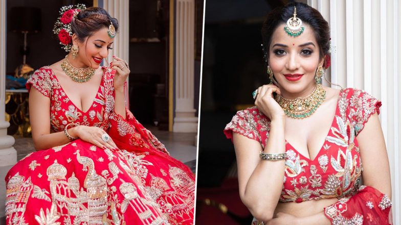 Monalisa Karwa Chauth Photos: मोनालिसा ने पोस्ट की करवा चौथ की तस्वीरें, पीले रंग की नेट वाली साड़ी में ढा रही हैं कहर, देखें फोटोज