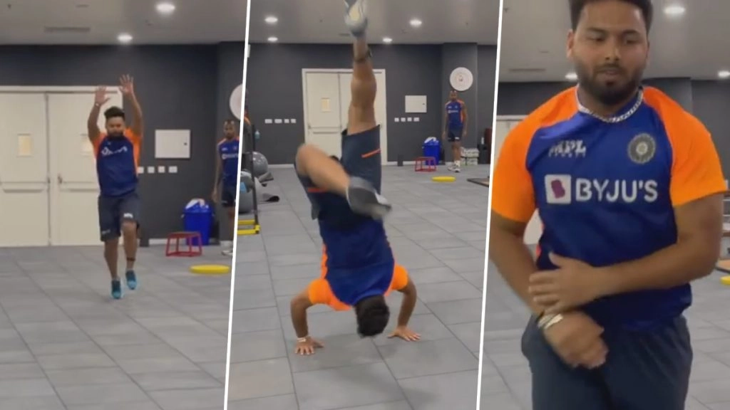 ऋषभ पंत ने लगाए लगातार बैक फ्लिप, देखें वीडियो 