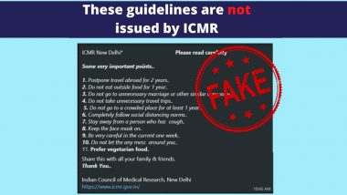 Fact Check: कोरोना वायरस से बचने के लिए सिर्फ वेज खाना ही खाएं, क्या ICMR ने जारी की है ऐसी गाइडलाइंस?