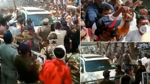 काफिले के साथ पोहरादेवी पहुंचे संजय राठौड़, सोशल डिस्टेसिंग की उड़ी धज्जियां