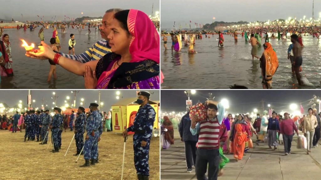 प्रयागराज और हरिद्वार में श्रद्धालुओं ने संगम तट पर लगाई आस्था की डुबकी