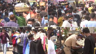 Maharashtra: कोरोना का बढ़ रहा कहर, बिना मास्क के घूम रहे लोग- उड़ रही सोशल डिस्टेंसिंग की धज्जियां