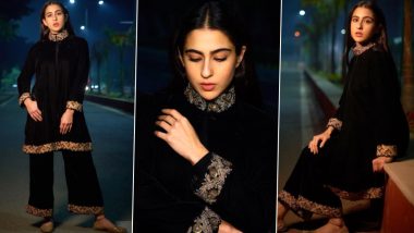Sara Ali Khan Photos: सारा अली खान ने बीच सड़क पर खड़े होकर करवाया फोटोशूट, ब्लैक लुक देख रह जाएंगे दम