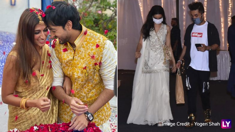 Priyaank Sharma And Shaza Morani Marriage: पद्मिनी कोल्हापुरे के बेटे प्रियांक शर्मा और शजा मोरानी ने रचाई शादी, रोहन श्रेष्ठ संग पहुंची श्रद्धा कपूर