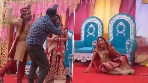 शादी में फोटोशूट के दौरान दूल्हे ने कैमरामैन को लगाया कंटाप, दुल्हन हंसते हंसते जमीन पर हुई लोटपोट
