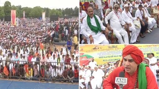 लिंगायत समुदाय के सदस्यों ने 2 ए आरक्षण के लिए की रैली- जवाब न देने पर सत्याग्रह की दी धमकी