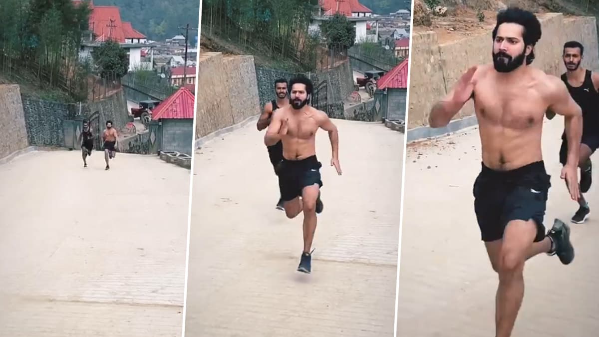 फिल्म भेड़िया के सेट पर जमकर पसीना बहा रहे हैं Varun Dhawan, दौड़ते हुए वीडियो किया शेयर