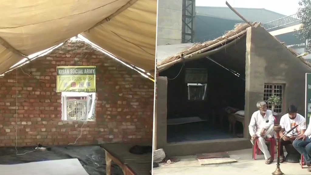 आंदोलनकारियों ने भीषण गर्मी को मद्देनजर रखते हुए किसान सोशल आर्मी ने पक्के माकन बनाना शुरू कर दिया है.