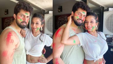 भोजपुरी एक्ट्रेस Monalisa ने पति के साथ मनाया होली का त्योहार, शेयर की दिलचस्प तस्वीरें