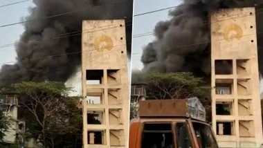 Navi Mumbai Fire: रिलायंस कंपनी के पास रबाले MIDC में लगी भीषण आग (Watch Video)