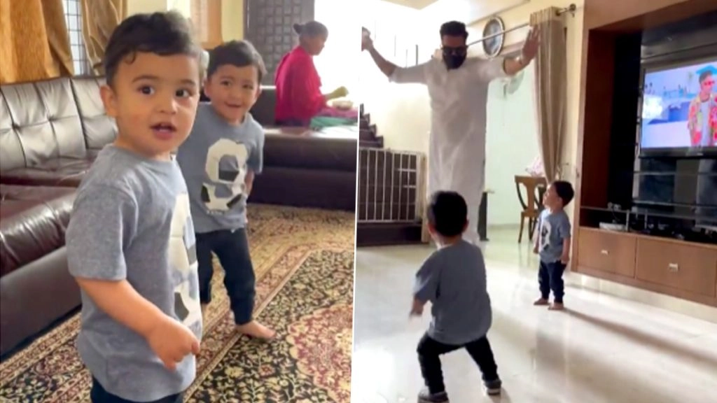 भांजों के साथ डांस करते अली गोनी 