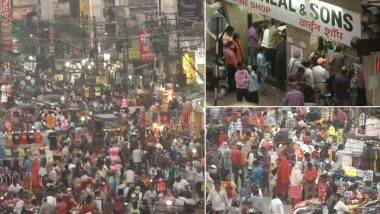 कोरोना के कहर के बीच नागपुर में सोशल डिस्टेसिंग की धज्जियां, सड़क पर उमड़ी हजारों की भीड़