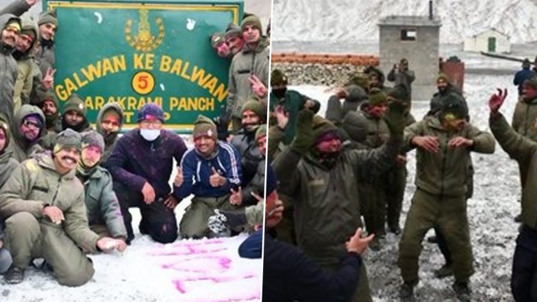 Holi 2021: गलवान घाटी में आईटीबीपी के जवानों ने कुछ इस तरह से मनाई होली, देखें तस्वीरें