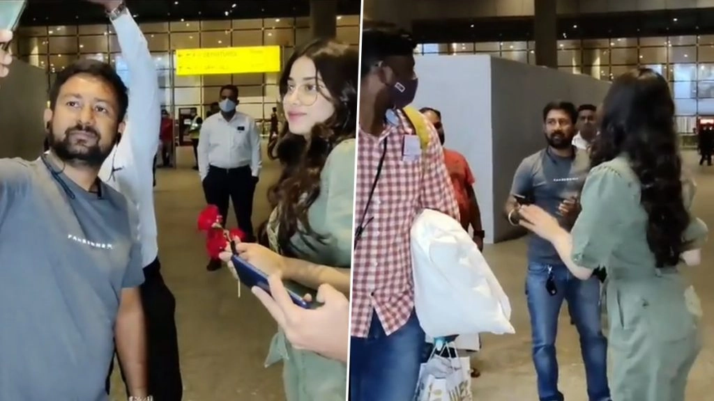 जाह्नवी कपूर के साथ सेल्फी लेने आए फैन के साथ मैनेजर ने की बदतमीजी, फिर एक्ट्रेस ने किया ऐसा काम