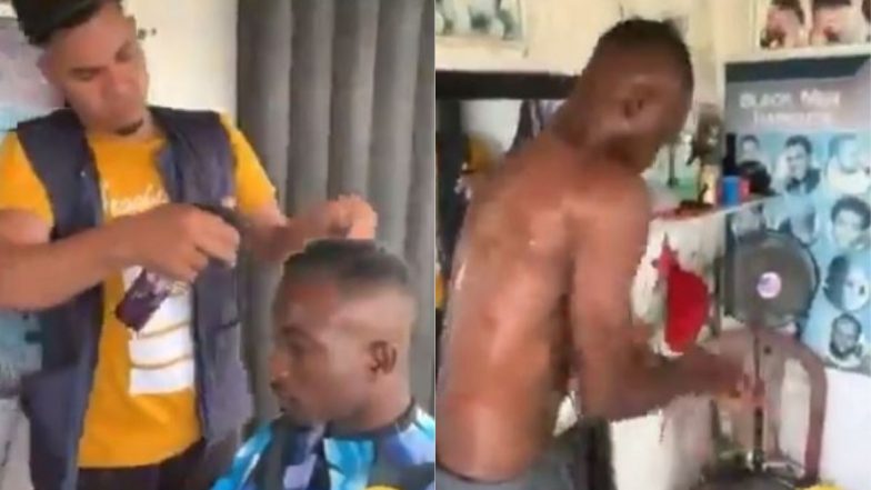 Viral Video: बाल काटते समय नाई को बार-बार स्प्रे करते देख शख्स को आया गुस्सा, किया कुछ ऐसा कि आप हंसी से हो जाएंगे लोटपोट