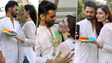 Rahul Vaidya ने गर्लफ्रेंड दिशा परमार संग खेली होली, फोटो शेयर कर फैंस को दी बधाई